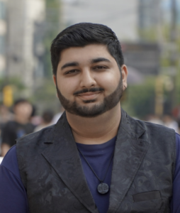A man smiling. 
